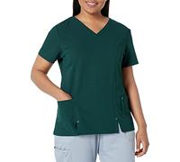 Dickies Xtreme Stretch Ladies V-Neck Top (Hunter Green, S)