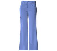 Dickies Xtreme Stretch Scrubs for Women, Drawstring Flare Leg Cargo Pant 82011, Ceil Blue, XS