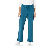 Dickies Xtreme Stretch Scrubs for Women, Drawstring Flare Leg Cargo Pant Plus Size 82011, 4XL, Ceil, Caribbean, X-S Petite