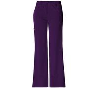 Dickies Xtreme Stretch Scrubs for Women, Drawstring Flare Leg Cargo Pant Plus Size 82011, 4XL, Ceil, Eggplant, XL