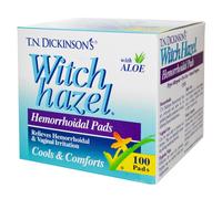 Dickinson's Brand Witch Hazel Hemorrhoidal Pads 100 Count