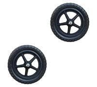 Dickly 1 Pair Balance Bike Replacement Wheel, Kids Bike Stabilisers, Bicycle Training Wheels 11inch, Lightweight Black Non-Inflatable Training Bicycle Maintenance Nylon, Pentagram Wheel Hub