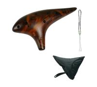 Dickly 12 Hole Ocarinas Musical Instrument with Ceramic Design for Gift Giving, Yellow