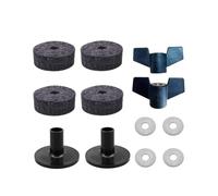 Dickly 12x Cymbal Stand Felts,Cymbal Replacement for Drum Set,Accessory,Cymbal Sleeves and Washer, gray