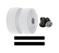 Dickly 2-piece Handlebar Tapes with Handlebar Plugs Improve Grip on The Handle, Soft Grip Wraps for Road Bikes, White