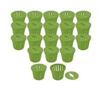 Dickly 20pcs Grow Basket Net Pot Multi-Purpose Outdoor Heavy Duty Slotted Mesh Net Cup Grow Cup, Green