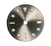 Dickly 29 mm Watch Dial Replacement for NH34 Movement Metal Practical Trendy Sturdy Component Portable Repairing Green Luminous, Gray