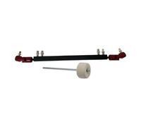 Dickly 3Pcs Bass Drum Drive Shaft Connecting Rod Replacement Part with Metal Beaters Suitable for Musicians, Black Red