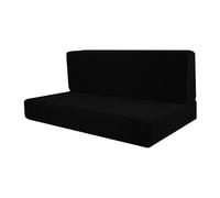 Dickly 4 Pieces Camper Cushion Covers, RV Seat Covers, Easy Fitted Soft Dinette Cushion Cover Sofa Furniture Protector, black