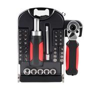 Dickly 40-Piece Ratchet Wrench Set As A Mechanic's Tool with Socket Wrench Box, Ratchet Screwdriver and Bit Set Made of Metal for The Workshop Hint, 40pcs