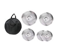 Dickly 5x Low Volume Cymbals Practice Set Quiet Cymbals 14" Hi Hat+16" Crash+18'" Rash+20"ride