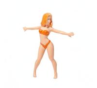 Dickly 64 Scale Tiny Woman Bikini Model Hand-Painted Girl for Display Scene Suitable for Diorama Decoration, Bikini Beauty Dancing With Hands Open