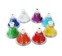 Dickly 8 Note Diatonic Metal Hand Bells Rainbow Music Bells Desk Bells Children Percussion Instrument, 20 cents