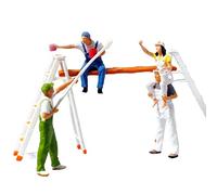 Dickly :87 Figure Decorator Miniature Figures Painting Scene for Model Railway Craft Projects, Layout, Architectural Model, Tabletop Kit, with Ladder Rack