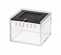 Dickly Acrylic Habitat Clear Reptile Terrarium Animal Enclosure Stackable Breeding Box Secure Locking Lid Feeding Container Suitable for Scorpions Home Display, Transparent