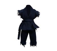 Dickly Action Figure Clothing in 1:12 Scale, Doll Costume Accessories, Judo Uniform, Casual Mini Top, Trousers, Belt for 15 Cm Tall Male Doll Bodies, Dark Blue