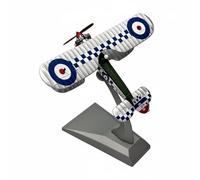Dickly Aircraft Figurine Model Airplane Diecast Biplane Collectible With Alloy Construction And Display Stand Suitable for desktop decor bookshelf display, Bristol Bulldog