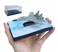 Dickly Alloy Fighter Plane Model Jet Toy Airplane Collector Display Piece Realistic Pad Printed Detailing Material Suitable for Home Decoration Gift, Gray