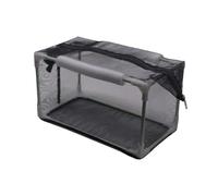 Dickly Aquarium Breeder Net Isolation Box Nylon Mesh Hollow Foam with Floating Rod Multipurpose Zippered for Fish Spawning Hatchery, 62x32x32cm