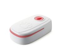 Dickly Automatic Pet Feeder Timed Feeder Dispenser Bowl Tray With Timer Dial On The Lid Quick Wash Detachable Build For Single Meal Release Suitable for pet care households, Pink