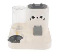 Dickly Automatic Pet Feeder with Built-in Drinker PP Detachable Design Large Capacity 1800ML Food 800ML Water Suitable for, Gray