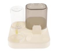 Dickly Automatic Pet Feeder with Built-in Drinker PP Detachable Design Large Capacity 1800ML Food 800ML Water Suitable for, Clear