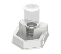 Dickly Automatic Reptile Water Dish Sturdy Container Decorative Creative Reusable Gifts Portable Water Dispenser for Snakes Geckos, White