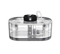 Dickly Automatic Water Dispenser Cat Pet Feeder With Two Stream Modes Cordless Rechargeable Filtration Stainless Steel Quiet suitable for bedrooms common areas home use