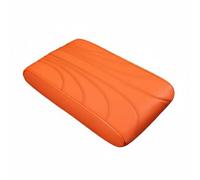 Dickly Automobile Armrest Car Armrest Cushion Center Console Pad Elbow Rest With Nappa Leather And Memory Foam For Ergonomic Support And Pressure Relief , Vibrant Orange