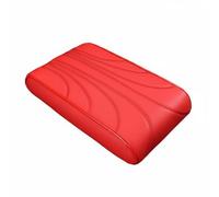 Dickly Automobile Armrest Car Armrest Cushion Center Console Pad Elbow Rest With Nappa Leather And Memory Foam For Ergonomic Support And Pressure Relief , Passionate Red