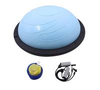 Dickly Balance Ball, Strength Training, Portable, with Resistance Band Pump, Full-body Exercise Device for Balance Training, Moon Light Purple
