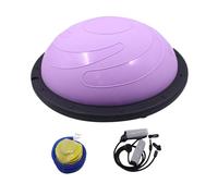 Dickly Balance Ball, Strength Training, Portable, with Resistance Band Pump, Full-body Exercise Device for Balance Training, Moon Light Purple