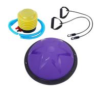 Dickly Balance Ball with Resistance Bands And Pump, Core Training, Half Exercise Ball for Sports, Purple