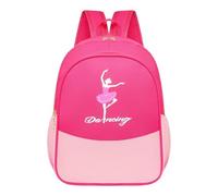 Dickly Ballet Dance Backpack Gift,Portable Gym Bag for Latin Dance Birthday Christmas, Rose Red Pink