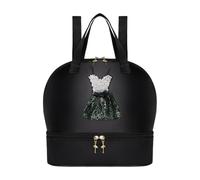 Dickly Ballet Dance Backpack Sweet Children Ballet Bag for Birthday Gift Latin Dance, Black