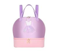 Dickly Ballet Dance Backpack Sweet Children Ballet Bag for Birthday Gift Latin Dance, Purple Pink