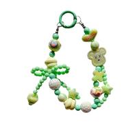 Dickly Beaded Keychain Keyring Decoration,Phone Charm,Ornament,Cute Key Chain Car Key Holder for Children Women Kids Party Favor, Green