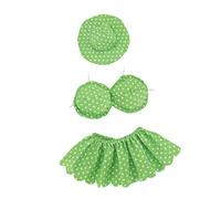 Dickly Bikini Goose Outfit for The Garden, Suitable for A 58 Cm Tall Goose Statue, Including Hat And Skirt, for Garden, Terrace And As Decoration, Green