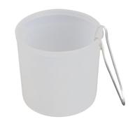 Dickly Bird Feeder Bowl Cock Feeder Bowl Rubber Hanging Bowl Birdcage Cup Feeder Cup Chicken Coop Cup for Quail Pigeons Rabbits Chickens, White, 8.3cmx8cm