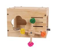 Dickly Bird House for Cage Parakeet Nesting Case Wood Birds Hut Cage Accessory Parrot Breeding Box for Canary Cockatiel Budgie