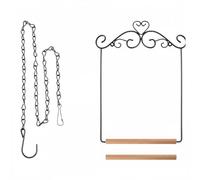 Dickly Bird Stand Outdoor Swing Perch Hanger With Smooth Wood Dowel And Decorative Heart Scroll Frame Strong suitable for gardens patios backyards porches