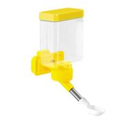 Dickly Bird Water Dispenser, Water Drinker, Easy-to-Clean Cage Accessory, Cage Mounted for Pets, Parrots, Finches, Lovebirds, Yellow