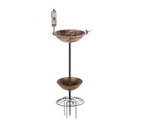 Dickly Birdbath for The Garden, Stable, with Metal Stake, for Terrace, Garden, Backyard