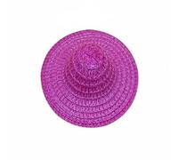 Dickly Bjd Doll Hat Boater Headwear Accessory Cap Miniature Paper Rattan For Styling Dolls Diy Embellishment Suitable for 1/6 Scale 30cm Figures Photo Display Setup , Rose Red