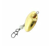 Dickly Blade Attachment Rig Component Vibration bait Accessory With Stainless Steel Finish for Bass Pike Trout Walleye saltwater edges inshore chasing jetty, Gold, New Single