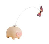 Dickly Butterfly Kitten Toy for Teasing, Lightweight, Long, Rotating, Automatic, Electric Rotating, for Bored Cats in The House, for Self-play, apricot