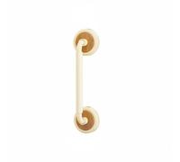 Dickly Cabinet Handle Suction Cup Door Handle Cabinet Pull Drawer Pull with Vacuum Suction and Curved for Non Use PET and Silicone Suitable for bathrooms Kitchens Laundry Rooms, Wood
