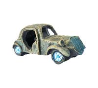Dickly Car Wreckage Aquarium Decoration Resin Ornaments Underwater Accessories Statue Decoration Cave Hideout Habitat Shrimp Shelter, Classic Car Statue