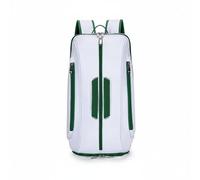 Dickly Carrier Backpack Bag Rucksack Duffel With Scratch Resistant Waterproof Nylon And Side Zipper Pockets Suitable For Training Gym Visits Sports Outings Daily Commute, White, White