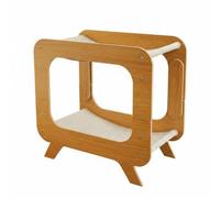 Dickly Cat Bed Wooden Wall Perch Cat House Cat Shelf Cat Hammock with Woven Jute Mat for Scratching and Ventilation suitable for small apartments near living rooms